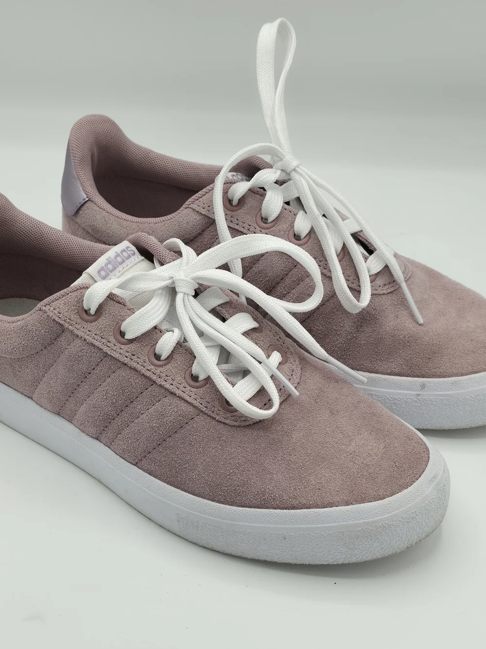 adidas Women's Suede Sneakers in Dusty Pink and White